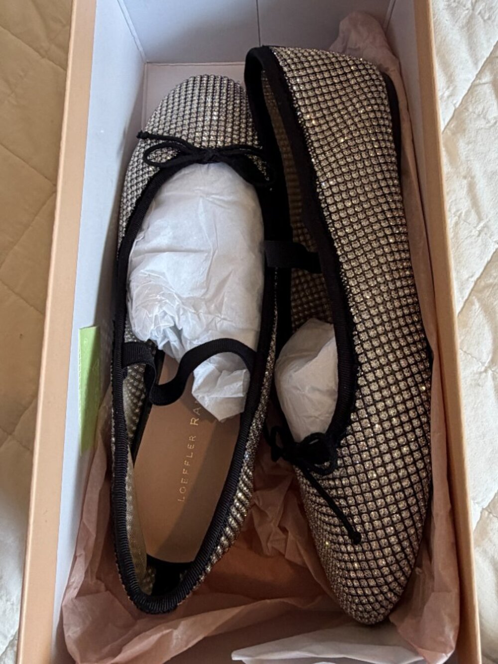 Loeffler Randall Leonie Crystal Ballet Flat 7.5 - Picture 9 of 9